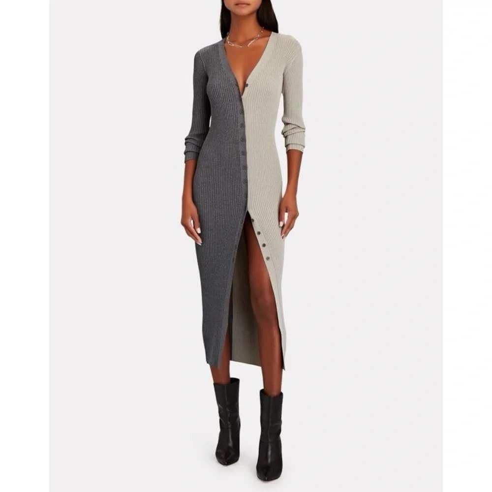 Staud Shoko Colorblock Sweater Dress